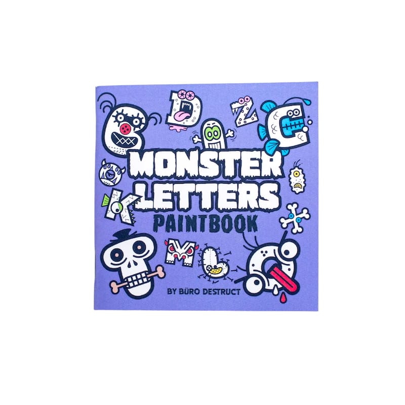 Büro Destruct - BD Monster Letters Paintbook (Malbuch)