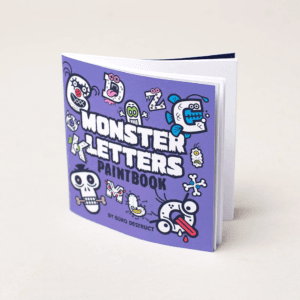 Alternative view of Büro Destruct - BD Monster Letters Paintbook (Malbuch)