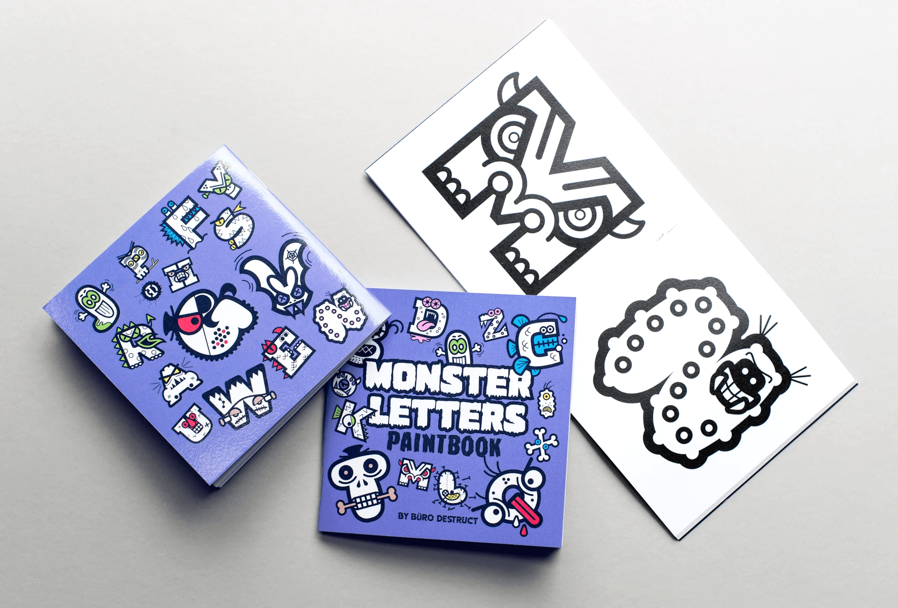 Büro Destruct - BD Monster Letters Paintbook (Malbuch) – Bild 5