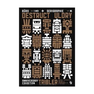 Büro Destruct - Metallic Gold Tribler Event Poster
