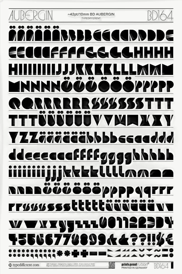 Büro Destruct - BD Aubergin Rub On (Letraset)