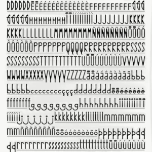 Büro Destruct - BD Barbeaux Numerique Font Rub On (Letraset)