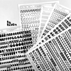 Büro Destruct - BD Font Rub On 6-Pack (Letraset)