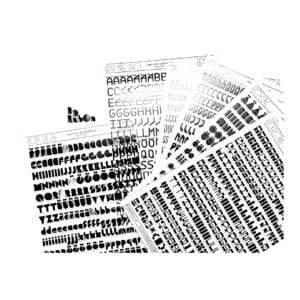 Büro Destruct - BD Font Rub On 6-Pack (Letraset)