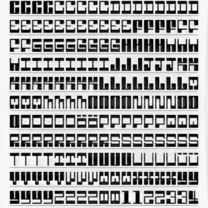 Büro Destruct - BD Kickrom Mono Font Rub On (Letraset)
